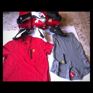 BLK/RED& GRY & BLK-PUMA FERRARI POLO T-SHIRT